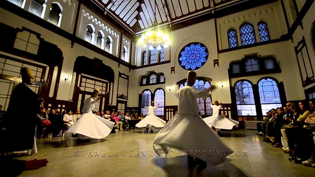 dervish show in sultanahmet sirkeci train station, dervish dance, sufism and dervish ceremony istanbul